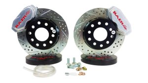 Ford Mustang Brake Kit - Front - Baer Brakes - SS4+ Deep Stage 4-Piston S4 Caliper + Slot/Drilled/Zinc Plated Rotors - Clear - `05-`14